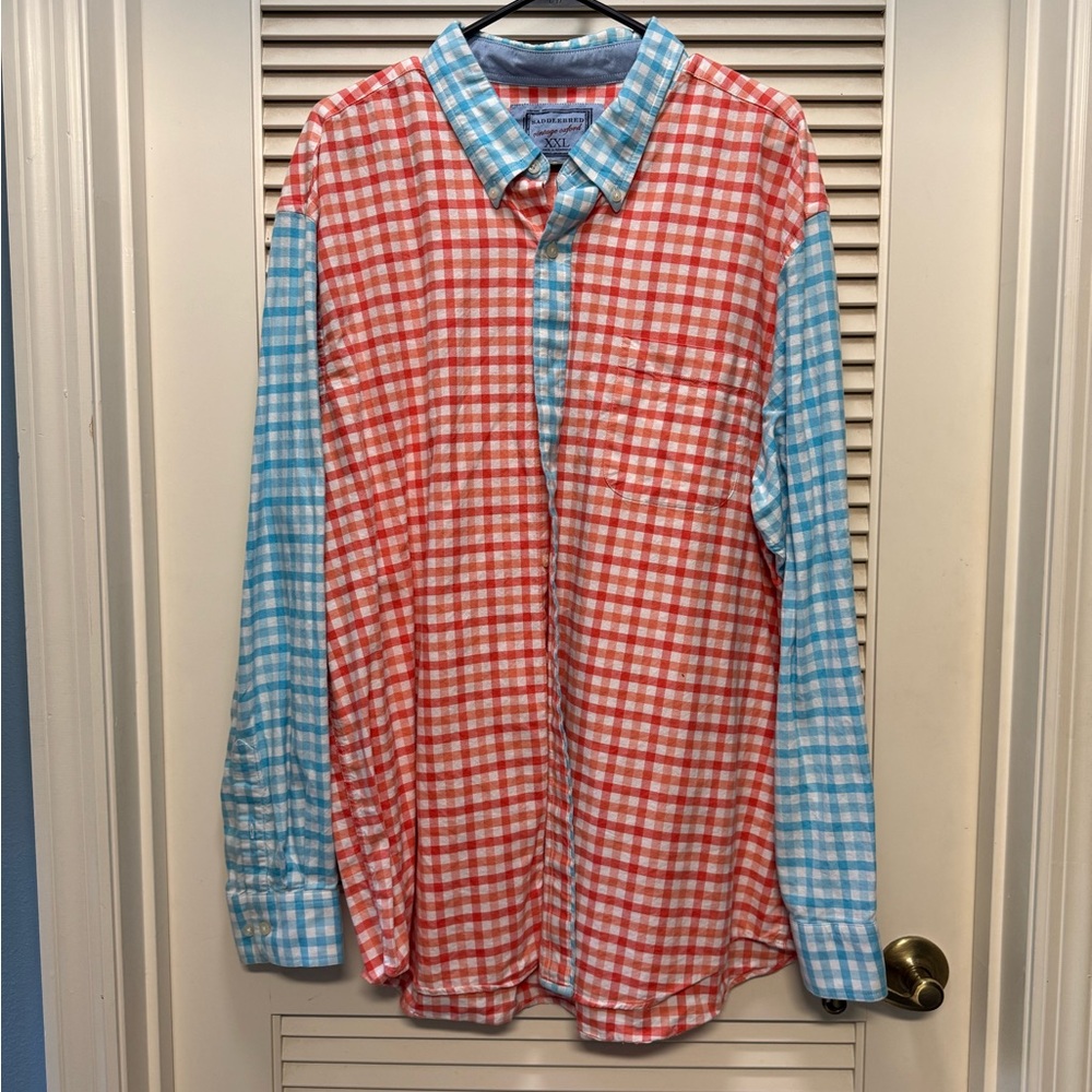 Saddlebred Red and Blue Plaid Men's Shirt